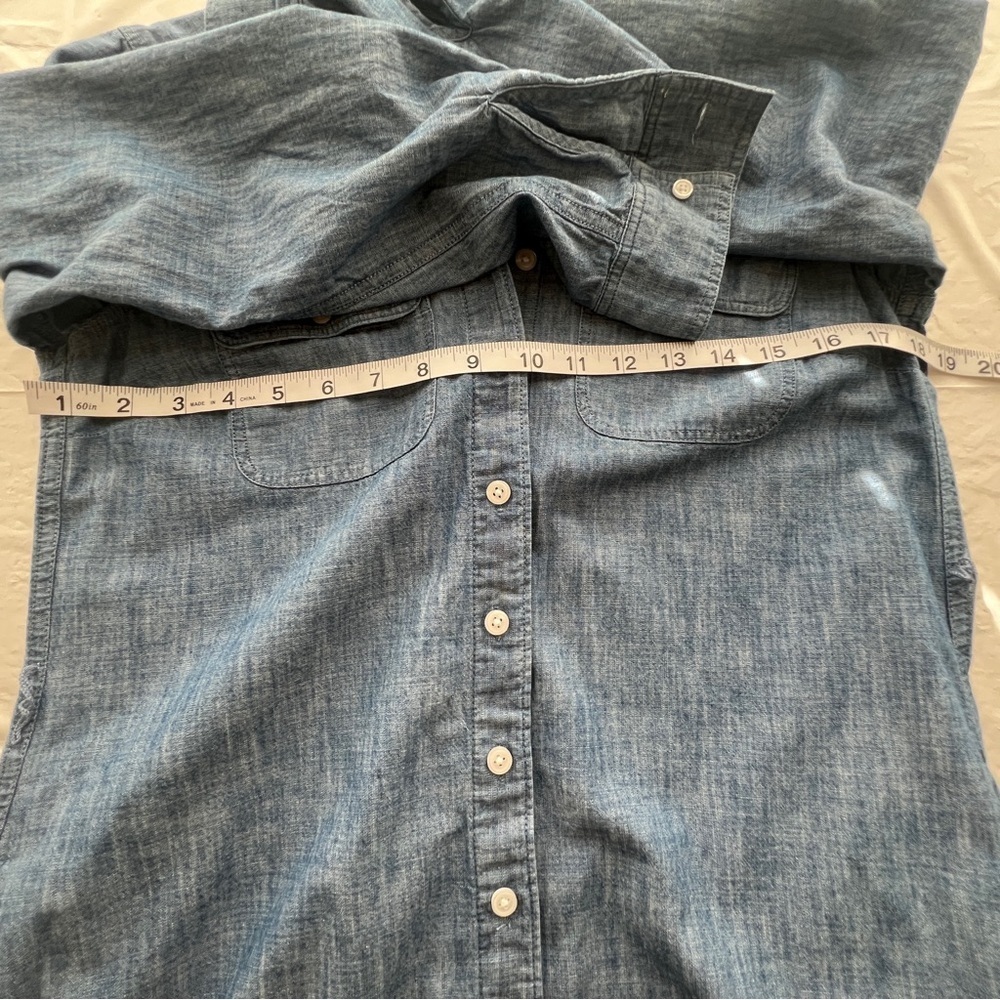 Lands' End Blue Denim cotton shirt dress - Picture 5 of 9